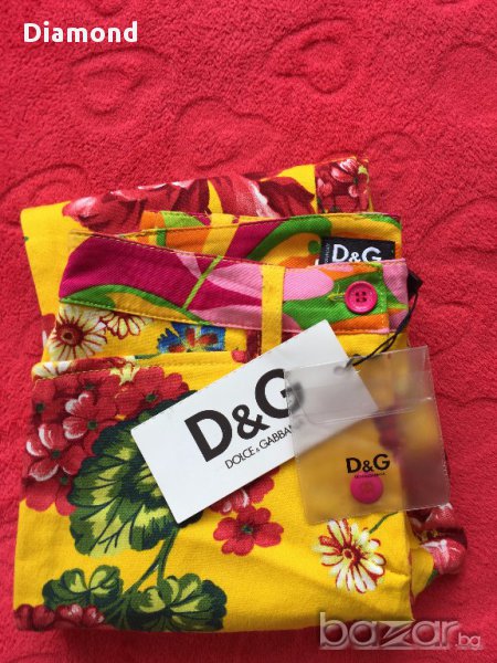 100 % D&G Dolce&Gabbana Нов оригинален флорален панталон, снимка 1
