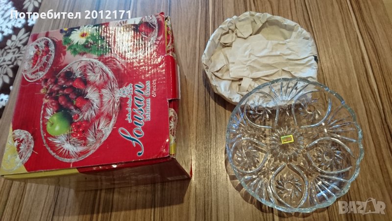 Стъклени фруктиери - нови!!!, снимка 1