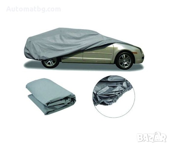 Покривало за кола,автомобил Car Cover,L 483х173х120 см. двойно подсилено и подплатено, Сивo, L, снимка 1