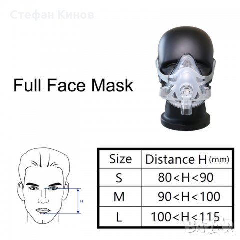 Full Face Маска за сънна апнея, за всички CPAP / ЦПАП апарати, с включена каишка за главата +ПОДАРЪК, снимка 6 - Други - 21911066