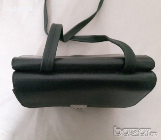 Poco Loco - интересна черна чанта от естествена кожа, снимка 7 - Чанти - 17666690