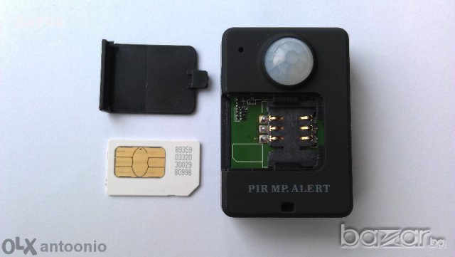 Шпионска GSM аларма PIR инфрачервен сензор движение SIM СОТ охрана кола апартамент вила офис стая, снимка 2 - Други - 11826461
