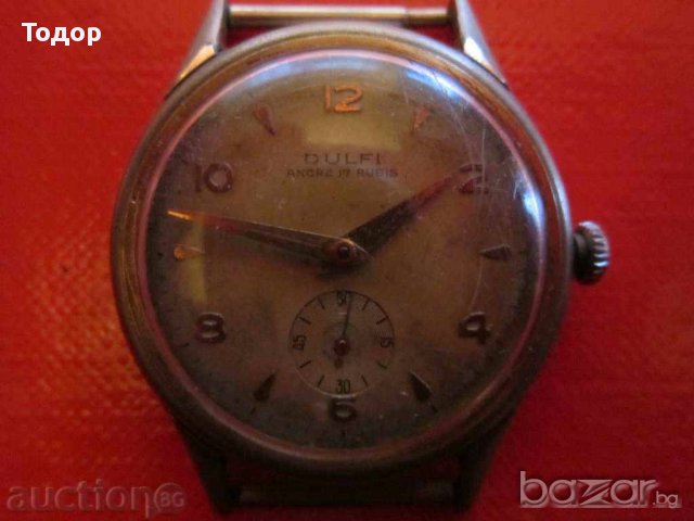 Швейцарски часовник 17 rubis unadjusted dulfi ancre au10 mic, снимка 7 - Мъжки - 17184709
