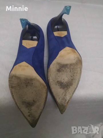 Christian Dior Велур Кралско Синьо, снимка 9 - Дамски обувки на ток - 25843195