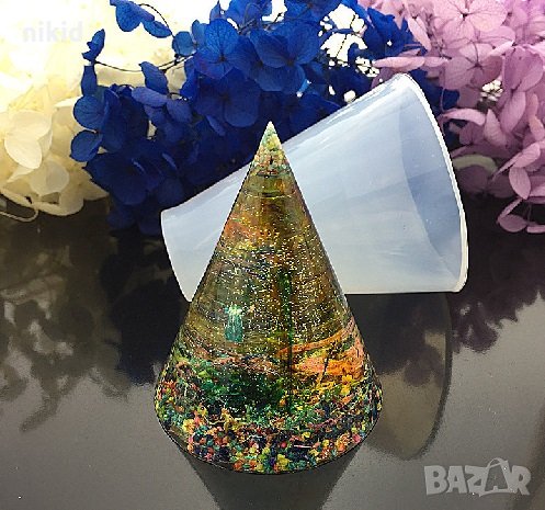 3d конус силиконов молд калъп форма за бижутерски сладкарски смола изделия