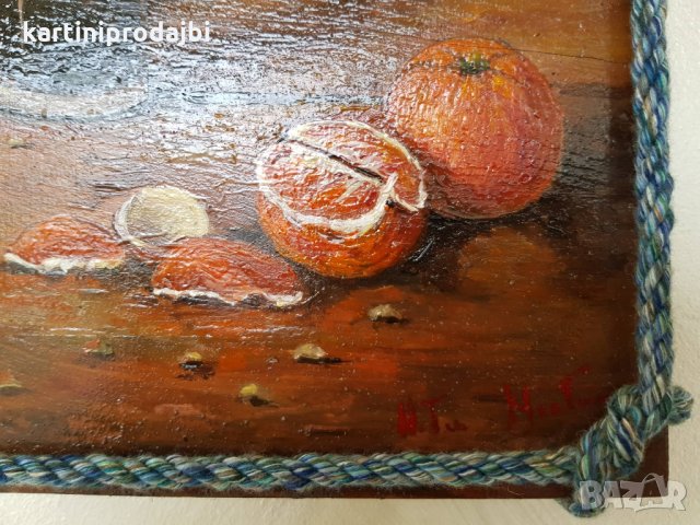 Маслена картина "Къде е щастието" италиански художник , снимка 7 - Картини - 24185329