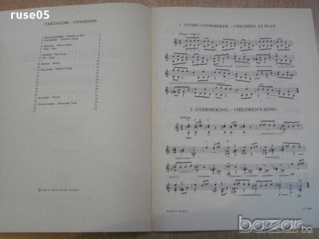 Книга "GYERMEKEKNEK VÁLOGATOTT DARABOK GITÁRRA-BARTÓK"-24стр, снимка 3 - Специализирана литература - 15858916