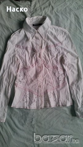 DKNY  бяла дамска риза, снимка 2 - Ризи - 11727601