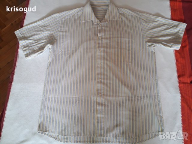 Качествена мъжка карирана риза за едър мъж, 100% памук., снимка 2 - Ризи - 25934258