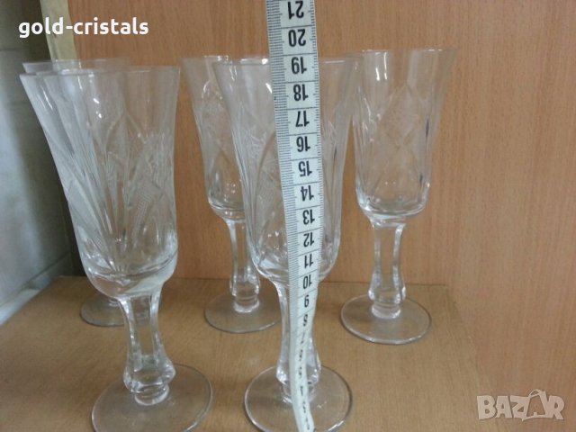  кристални чаши , снимка 9 - Антикварни и старинни предмети - 22297237
