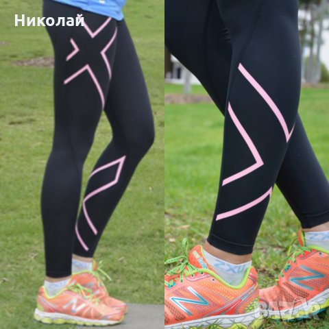 2XU Womens Compression Tights Black- Pink, снимка 6 - Клинове - 24426385