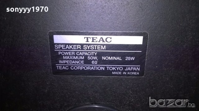 teac-2х50w/6ohm-2бр тонколони-28х26х17см-внос швеицария, снимка 14 - Тонколони - 18345544