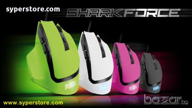 Мишка Оптична USB SHARKOON - SHARK Force 1600dpi 6 btn GAMING mouse, снимка 5 - Клавиатури и мишки - 9107068