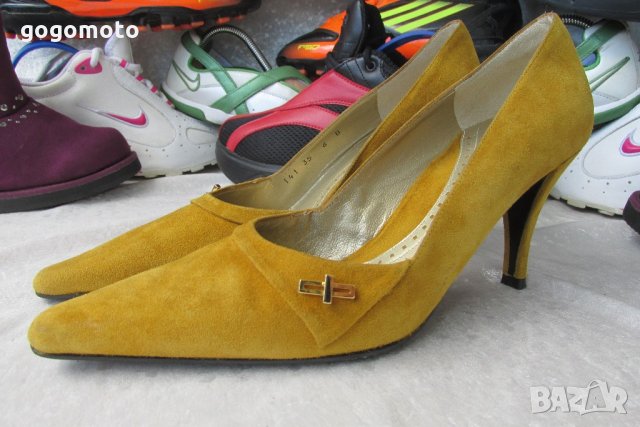 НОВИ луксозни дамски обувки CHARLES JOURDAN, 35- 36, 3х 100% естествена кожа отвън, отвътре и отдолу, снимка 4 - Дамски обувки на ток - 21680308