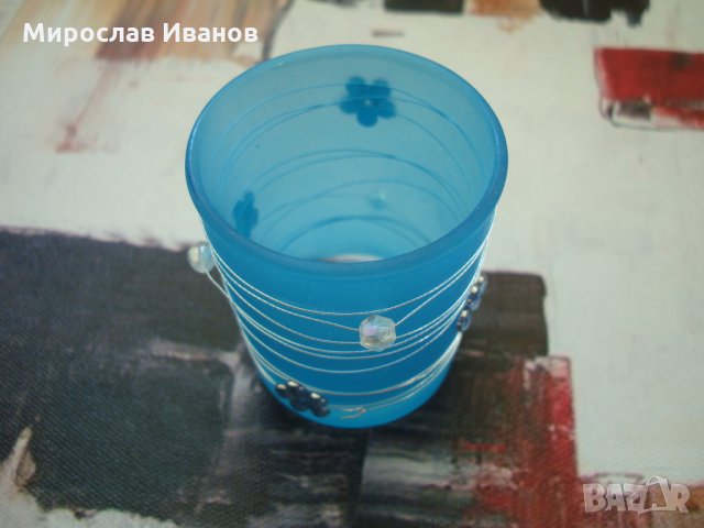 син свещник от стъкло , снимка 5 - Други ценни предмети - 23179231