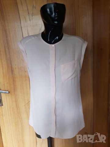 Бледо розова риза с полу-ръкав Л, снимка 1 - Ризи - 25695054