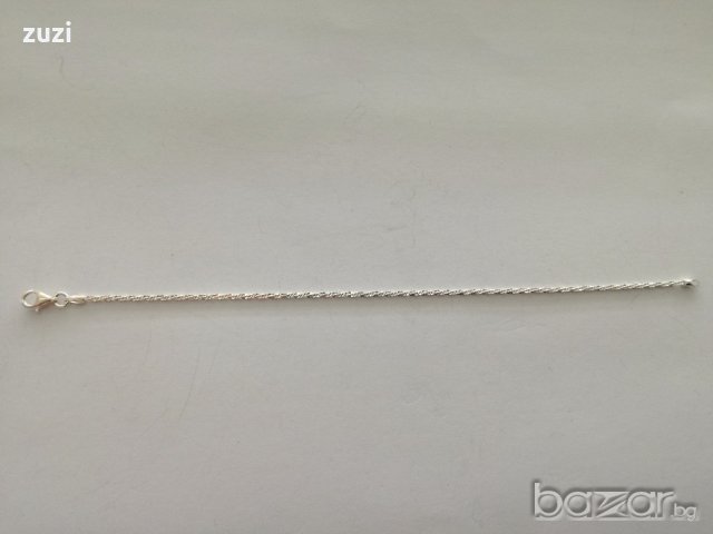 Сребърна италианска гривна - сребро проба 925, снимка 4 - Гривни - 18335456