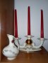 Стилен свещник и каничка порцелан в стил Art Deco, снимка 1 - Декорация за дома - 25458783