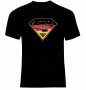 Супермен Superman Logo German Deutsch Flag Тениска Мъжка/Дамска S до 2XL
