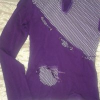 Лилава блуза, снимка 2 - Блузи с дълъг ръкав и пуловери - 19311444
