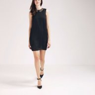 VILA  дамска черна рокля, официална / ежедневна / вечерна / нова, с етикет, черна, снимка 5 - Рокли - 18539283