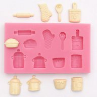  Домакински кухненски прибори съдове посуда силиконов молд форма за декорация торта фондан шоколад, снимка 2 - Форми - 16189527