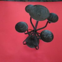 Английски Стар Ретро Метален Свещник-5 Свещи-39см, снимка 2 - Антикварни и старинни предмети - 24254822