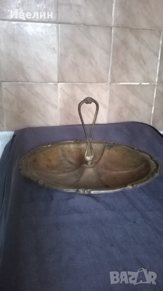 стара посребрена купа за ядки арт деко, снимка 1