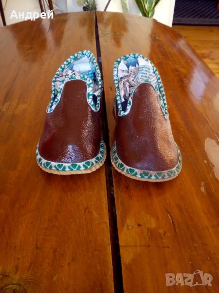 Стари детски пантофи,обувки, снимка 1