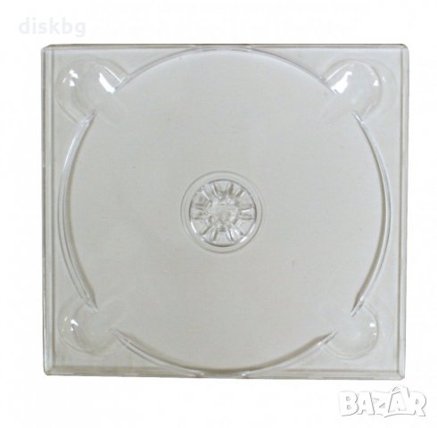 Трей за 1 CD/DVD прозрачен (DigiPack) – 13,5 см на 12,5 см , снимка 1 - Друга електроника - 25158452