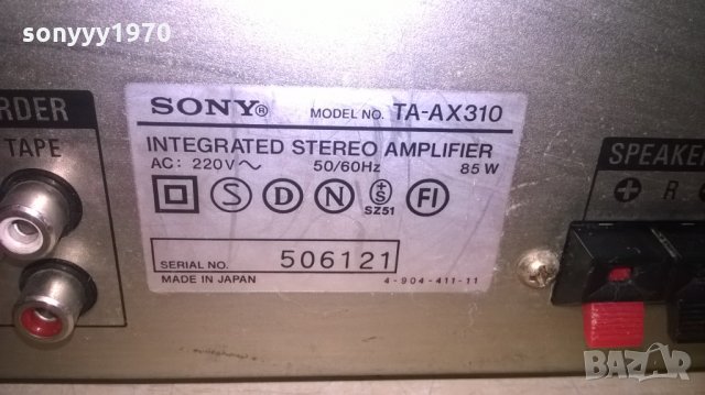 sony ta-ax-310 amplifier-japan-за ремонт /части-внос швеицария, снимка 11 - Ресийвъри, усилватели, смесителни пултове - 24566248