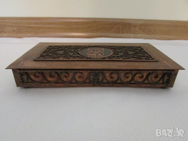  медни пепелници 2 бр. и кутия за бижута 2 бр., снимка 3 - Антикварни и старинни предмети - 19165098