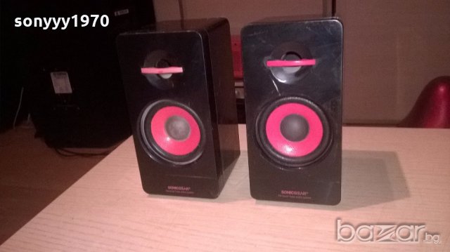 sonicgear-тонколони 2бр-16х9х8см-внос англия, снимка 3 - Тонколони - 19574618