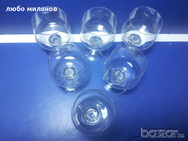 9 бр гравирани конячени чаши със столче , снимка 4 - Домашни продукти - 19391480