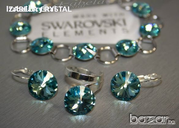 Сваровски Обеци,Комплекти,Колие,Гривна ''Rivoli''Crystals from SWAROVSKI ®, снимка 7 - Обеци - 11283514