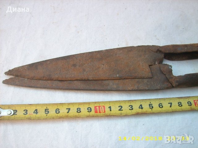 стара кована ножица за стригане на овце, снимка 6 - Антикварни и старинни предмети - 22319788