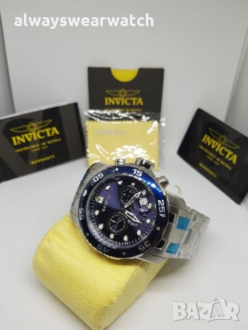 Invicta Pro Diver Silver / Чисто нов мъжки часовник Инвикта Про Дайвър - 100% оригинален, снимка 2 - Мъжки - 23222738