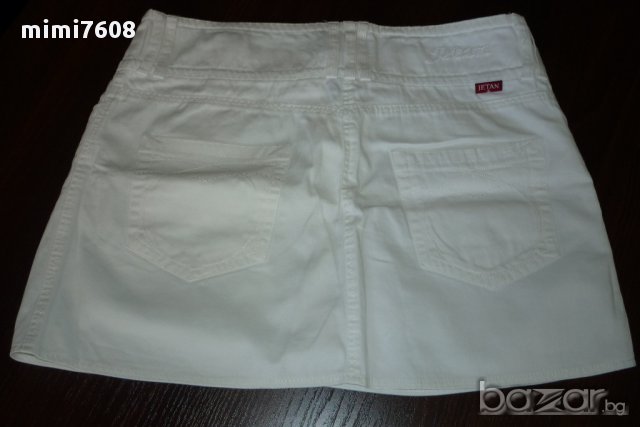 бяла памучна мини пола, снимка 5 - Поли - 11131563
