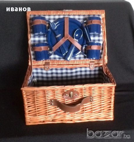 Винтидж кош за пикник-голям, снимка 1