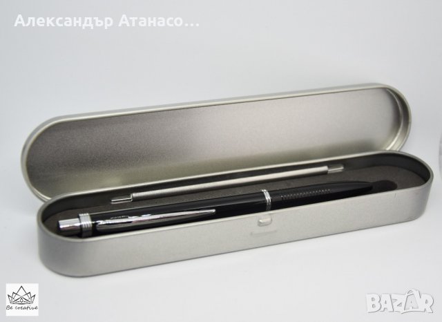 Метална химикалка с метална кутия, лазерно гравирана , снимка 2 - Други - 21959508
