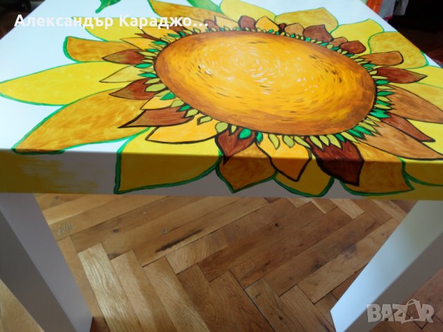 Hand made рисувана помощна маса IKEA, снимка 2 - Други ценни предмети - 23726368