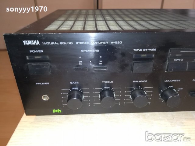 yamaha a-520-stereo amplifier-made in japan-внос швеицария, снимка 6 - Ресийвъри, усилватели, смесителни пултове - 21342635