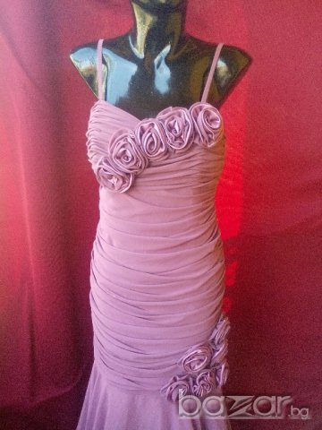 Светло лилава бална рокля пепел от рози М/Л, снимка 2 - Рокли - 21307785