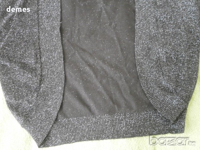  Къса жилетчица в черно с ламе T A L L Y W E I J L, нова, размер м, снимка 4 - Жилетки - 9926388