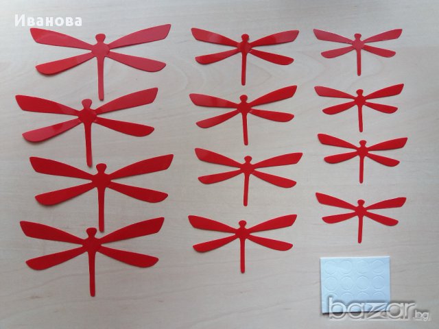 Разпродажба! Стикери за стена 3D водни кончета 12 бр. - различни цветове, снимка 4 - Декорация за дома - 16882832