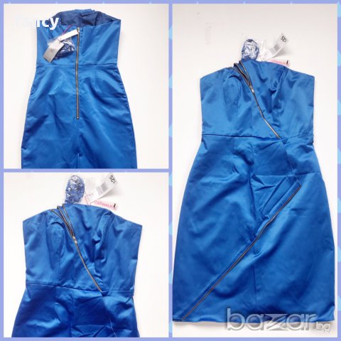 Нова синя дамска рокля, с етикет, снимка 1 - Рокли - 18147881