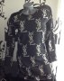 дамска блузка-туника с кожени ръкави на YSL реплика-размер- М-Л - ХЛ, снимка 4