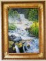 Маслена картина "Водопад" италиански художник, снимка 1