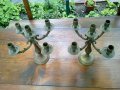 бронзови барокови свешници 5ца, снимка 2