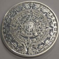 Посребрен календар на Маите, снимка 1 - Нумизматика и бонистика - 20801826